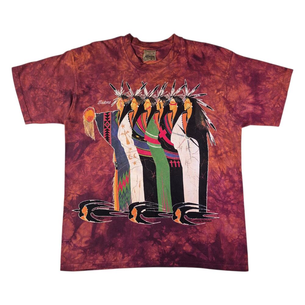 (XL) 1990s The Mountain Sedona Native American Tie Dye T-Shirt